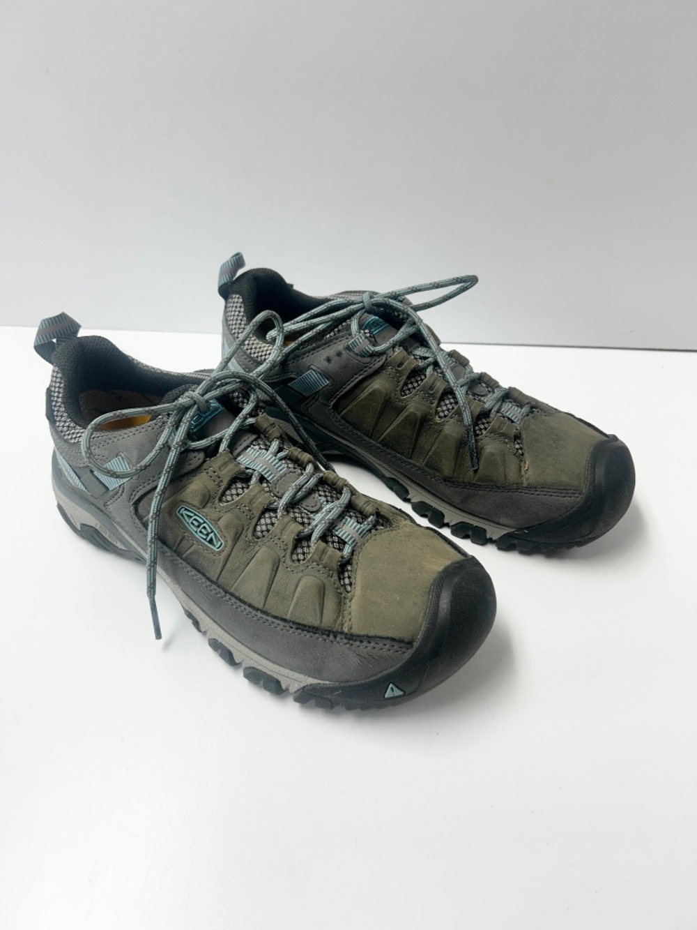 Women's Leather Keen Dry Waterproof Lace Up Low Ankle Hiking Shoes Size 9